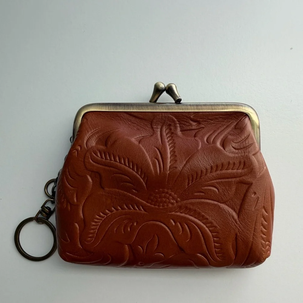 Patricia Nash Leather Borse Coin Purse in Florence Tan